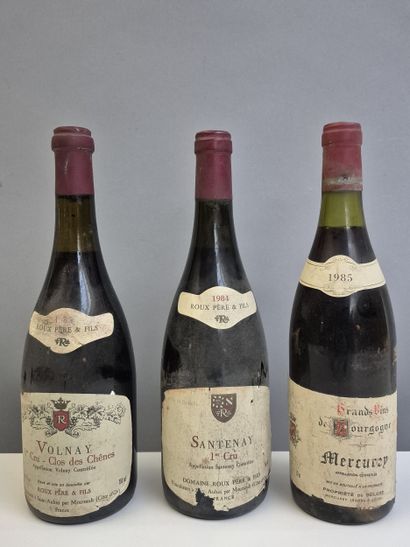 3 Bottles BOURGOGNE DIVERS 1 Volnay 1er Cru...