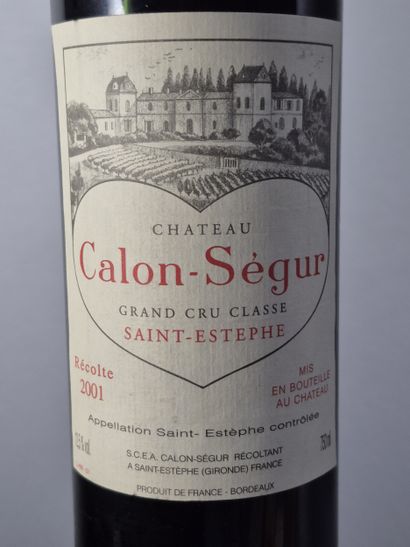 10 bouteilles Château CALON SEGUR 2001 -...