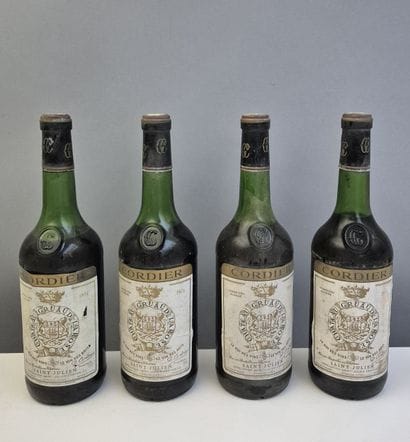 4 bottles GRUAUD LAROSE 1974 - 2nd Gcc Saint...