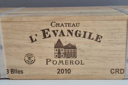 3 Bouteilles Château L'EVANGILE 2010 - Pomerol...