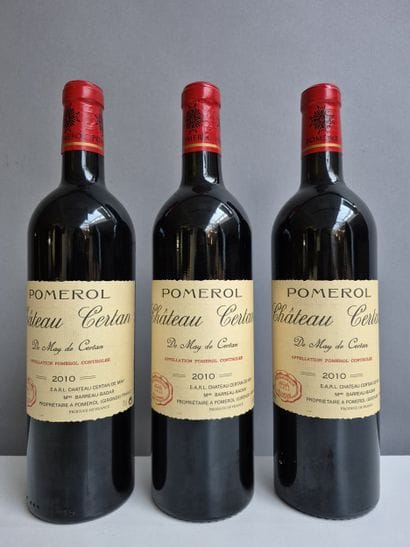 3 Bouteilles Château CERTAN de MAY 2010 -...