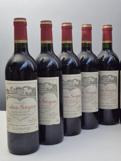 10 bouteilles Château CALON SEGUR 2001 -...