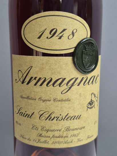 1 Bouteille d'ARMAGNAC Saint-Christeau 1948....