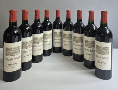 9 Bouteilles Château ROUGET 1998 - Pomerol...