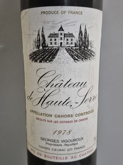 12 bottles Château de HAUTE-SERRE 1978 -...