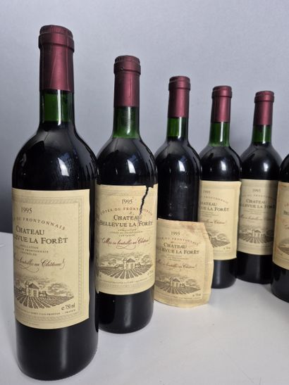9 bottles Château BELLEVUE La FORET 1995....