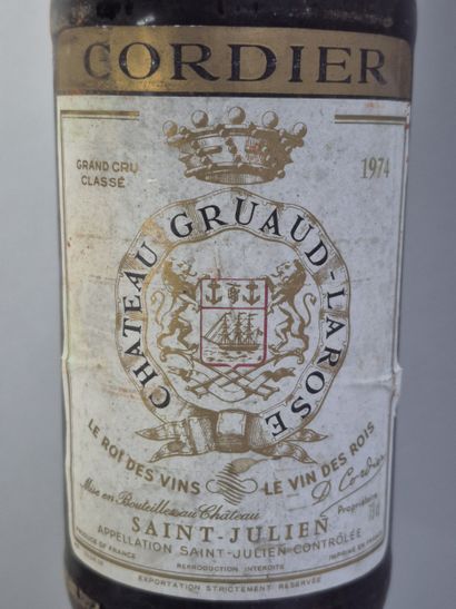 4 bottles GRUAUD LAROSE 1974 - 2nd Gcc Saint...