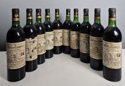 10 bottles Château de LAMARQUE 1982 - Haut-Médoc...