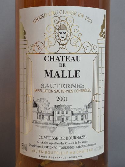 3 Magnums Château de MALLE SAUTERNES 2001...