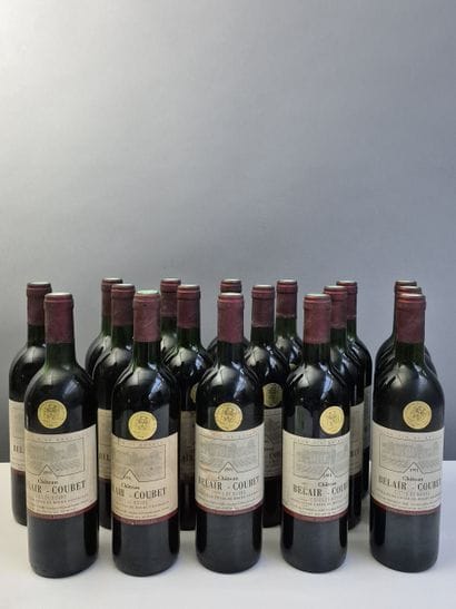 17 bottles Château BELAIR-COUBET 1991 - Côte...