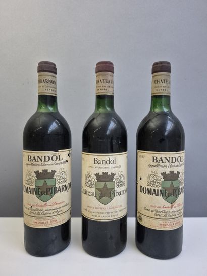 3 bottles Château de PIBARNON Bandol 1986...