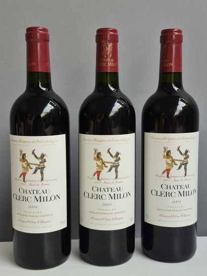 6 Bouteilles Château CLERC MILON 2004 - 5e...