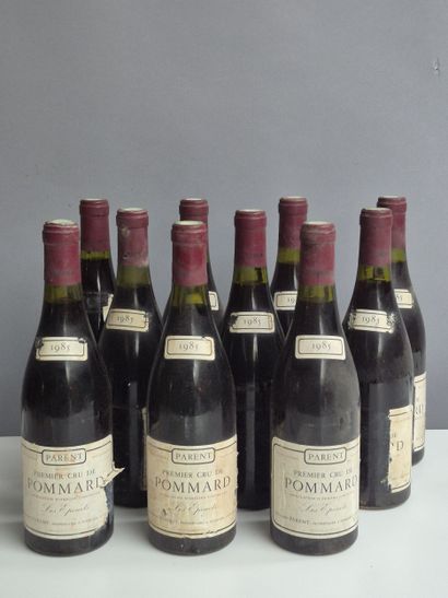 10 bottles POMMARD 1er cru Les EPENOTS 1985...