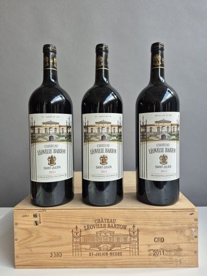 3 Magnums Château LÉOVILLE BARTON 2011 -...