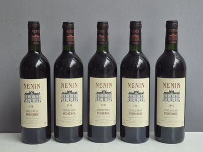 5 bouteilles Château NENIN 2001 - Pomero...