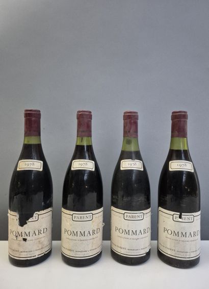 4 bottles POMMARD 1978 - Domaine PARENT....