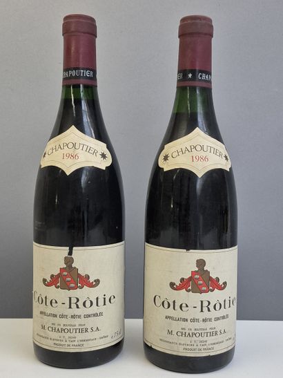 2 bottles CÔTE RÔTIE 1986 - Domaine CHAPOUTIER...