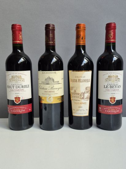 9 Bottles BORDEAUX DIVERS
1 Château Le BEYAN...