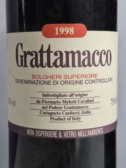 2 Bottles GRATTA MACCO 1998 - Bolgheri S...