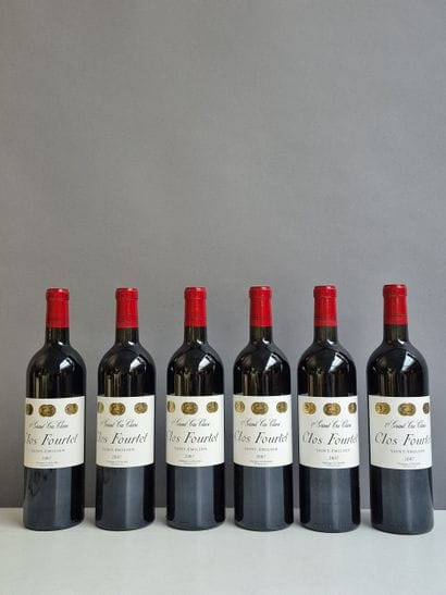 6 Bouteilles Château CLOS FOURTET 2007 -...