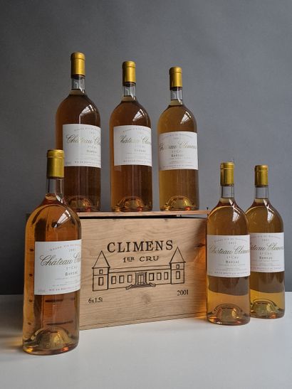 6 Magnums Château CLIMENS 2001 - 1er Cc SAUTERNES...