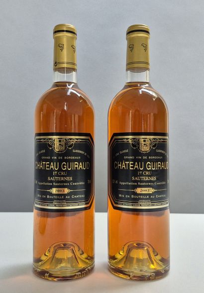 2 Bouteilles Château GUIRAUD 2003 1er Cc...
