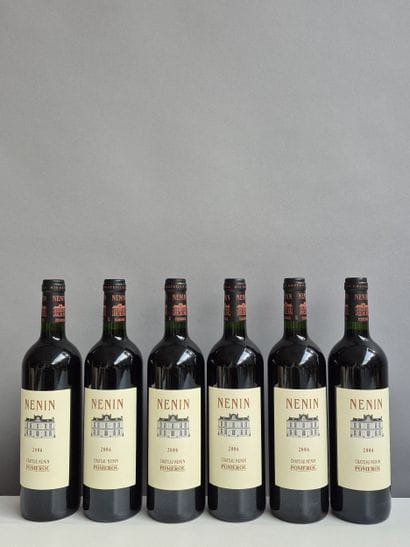 6 Bouteilles Château NÉNIN 2006 - Pomerol...