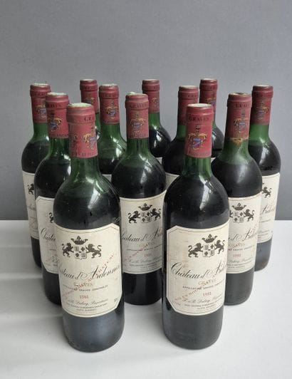 12 bottles Château d'ARDENNES 1981 - Graves...