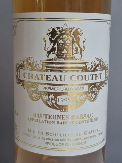 8 Bouteilles Château COUTET 1995 - 1er Cc...