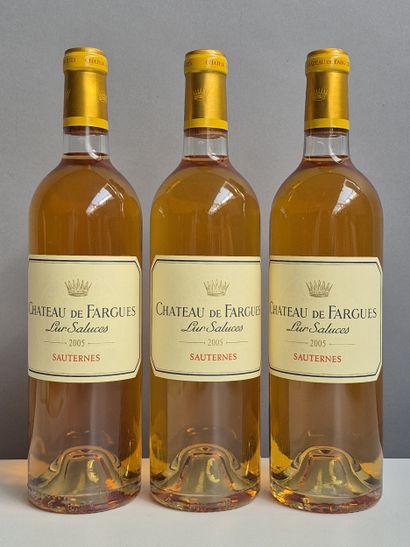 3 Bouteilles Château de FARGUES 2005 - SAUTERNES...