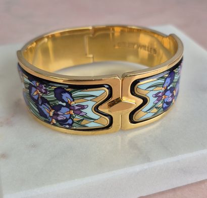FREY WILLE
Gold-plated enameled bangle bracelet...