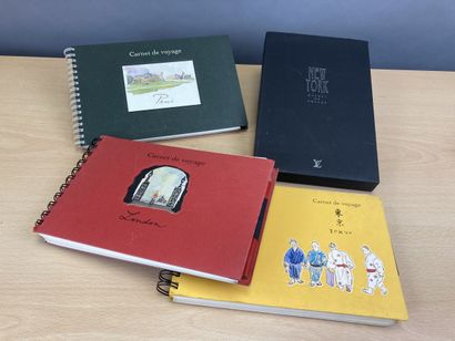 Louis VUITTON - Ensemble de quatre carnets...