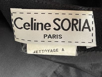 Celine SORIA Paris
Robe noire en laine, col...