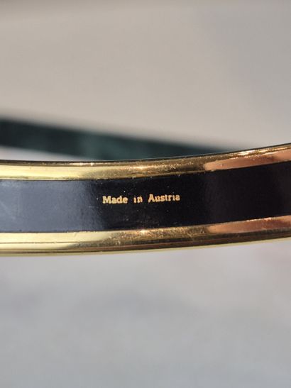 HERMES
Half set of enamelled gilt metal with...