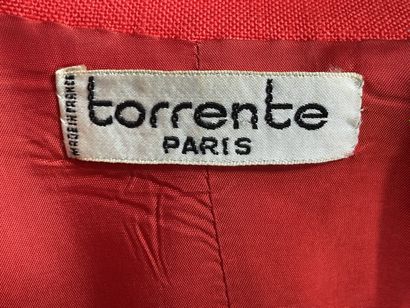 TORRENTE Paris 
Veste rouge en soie et coton
Taille...