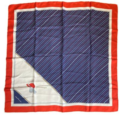 CELINE
Blue and red silk square
Size: 75...