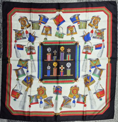 CELINE
Printed silk square decorated with...
