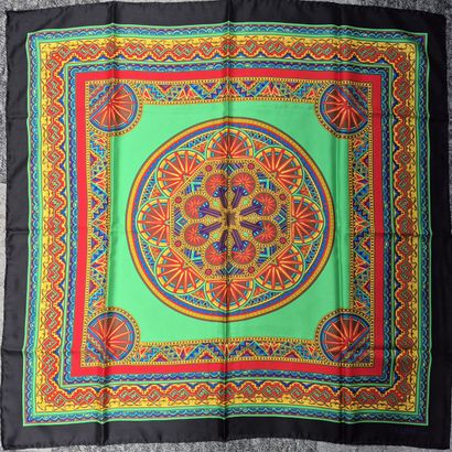 CELINE
Printed silk square with multicolored...