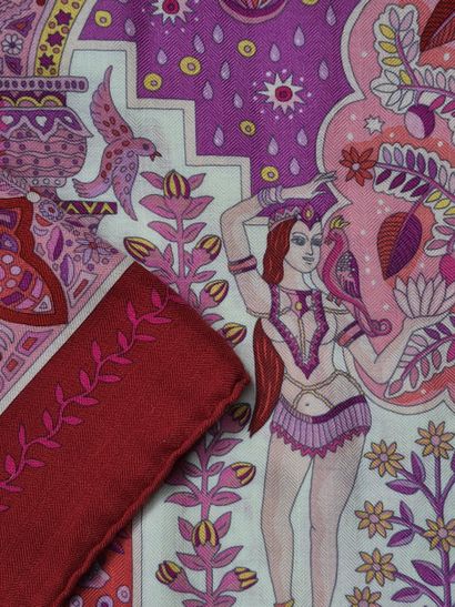 HERMES Paris
Made in France 
Printed cashmere...