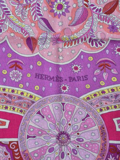 HERMES Paris
Made in France 
Printed cashmere...