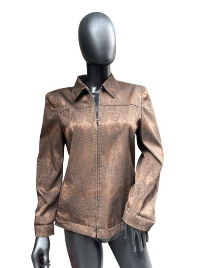 ESCADA
Veste serpent marron. 
Taille : 40.
ON...