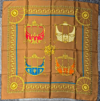 CELINE
Printed silk square decorated with...