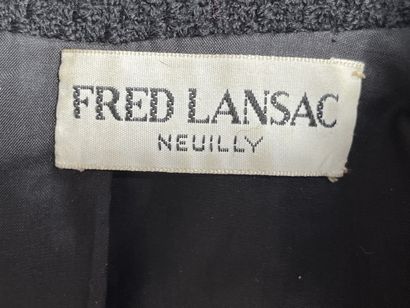 Fred LANSAC Neuilly 
Veste en tweed noir,...