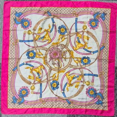Ugo VANELLI
Silk scarf decorated with bridles...