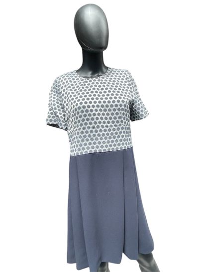 Celine SORIA 
Robe à poids bleus et blanche.
Taille...