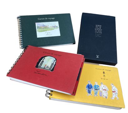 Louis VUITTON - Ensemble de quatre carnets...