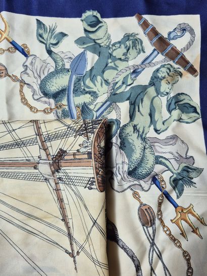 HERMES made in France
Silk twill square titled...
