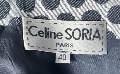 Celine SORIA 
Robe à poids bleus et blanche.
Taille...