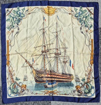 HERMES made in France
Silk twill square titled...