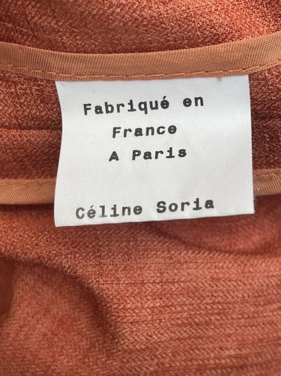 Charles COUTURE Paris 
Robe chemise orange...